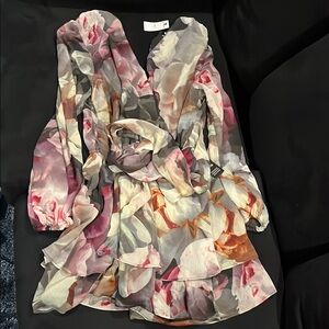 Floral Chiffon Women Top